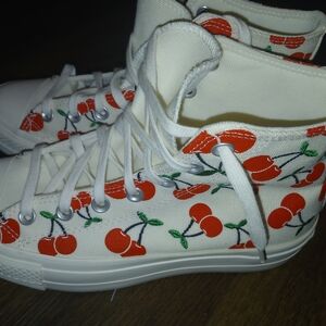 Converse Chuck Taylor All Star Cherry High Top Canvas Women's Sneakers